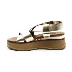 Sandales Compensées Inuovo 774031 Gold -Sandales Shop 774031 bloc comp cuir gold inuovo 3