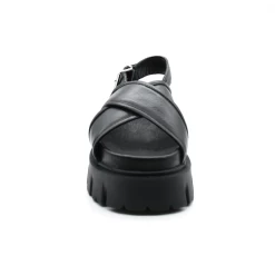 Sandales Compensées Femme Inuovo 823003 -Sandales Shop 823003 crante cuir noir inuovo 2