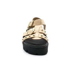 Sandales Compensées Femme Inuovo 868001 Bloc -Sandales Shop 868001 bloc clous cuir sciss inuovo 2