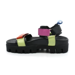 Sandales Compensées Femme Inuovo 868004 -Sandales Shop 868004 bloc velcros cuir red inuovo 3