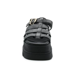 Sandales Compensées Femme Inuovo 875001 -Sandales Shop 875001 meduse cuir noir inuovo 2