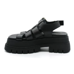 Sandales Compensées Femme Inuovo 875001 -Sandales Shop 875001 meduse cuir noir inuovo 3