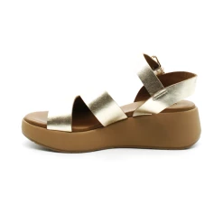 Sandales Compensées Femme Inuovo 905004 Gold -Sandales Shop 905004 bloc cuir gold scisso inuovo 3
