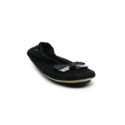 Sandales Shop -Sandales Shop 97345 ball gom velours noir isotoner 1
