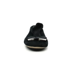 Chaussons Ballerines Femme Isotoner 97345 -Sandales Shop 97345 ball gom velours noir isotoner 2