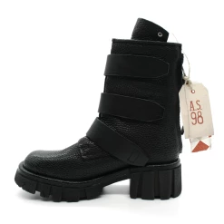 A.S.98 Boots Femme AS98 Rangers Haydee A82208 -Sandales Shop a82208 rangers cuir noir as98 3