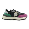 Tennis Femme Philippe Model ATLD WP18 Antibes -Sandales Shop atld wp18 nubuck noir fucsia philippe model