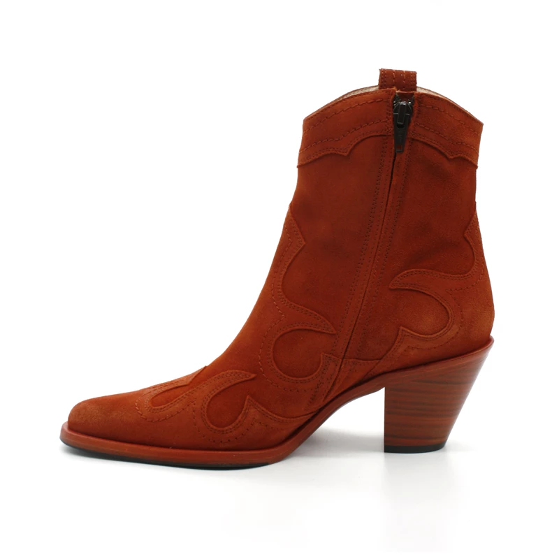 Boots À Talon Femme Free Lance Jane 7 West Zip Flame 6 Boots À Talon Femme Free Lance Jane 7 West Zip Flame - Image 4