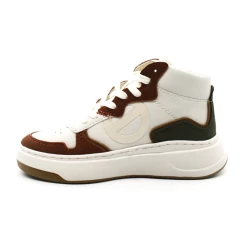 Tennis Montantes Femme No Name Bridget Mid -Sandales Shop briget mid cuir dove brique no name 3