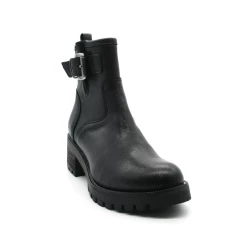 Boots À Talon Minka Design Din Biker -Sandales Shop din biker cuir noir minka design 1