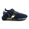 Tennis Femme Ghoud RMLW MU75 Rush Low Blue Gold -Sandales Shop rmlw mu75 rush low suede blu ghoud